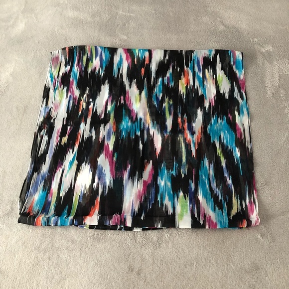 •. COLORFUL ABSTRACT PRINT SCARF - Picture 2 of 3